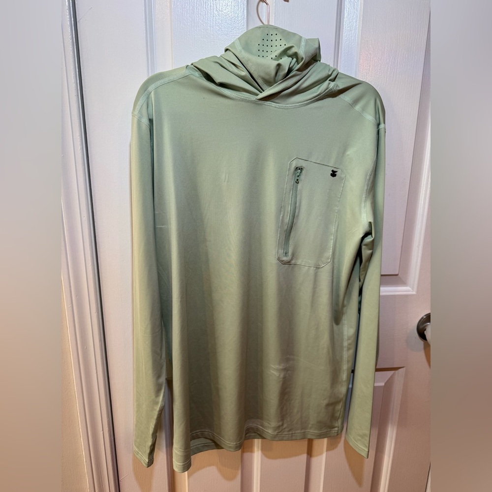 Light Green Hooded Long Sleeve Sun Shirt